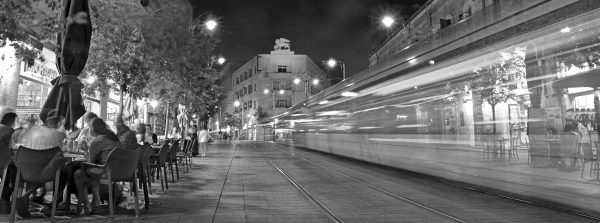 Fast passing tram lights